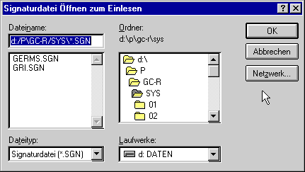 Auswahl einer Musterdatei (7 KB)