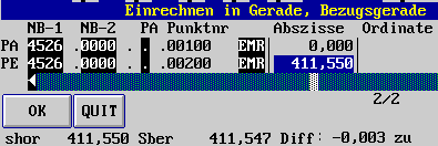 Einrechnen in Gerade, Bezugsgerade (5 KB)