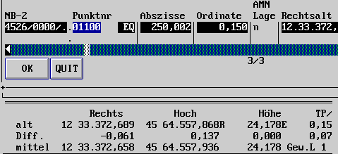 Einrechnen in Gerade, Neupunkte (6 KB)