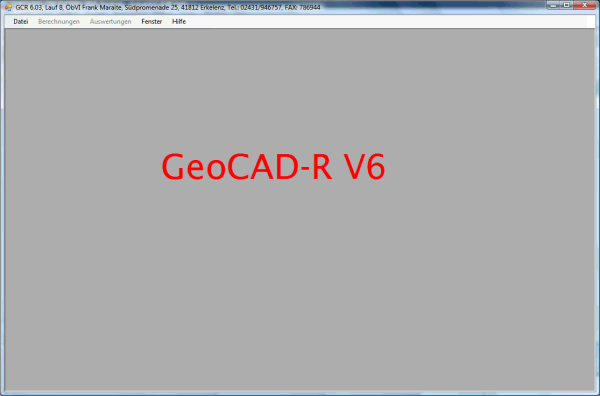 Startseite GeoCAD-R V6